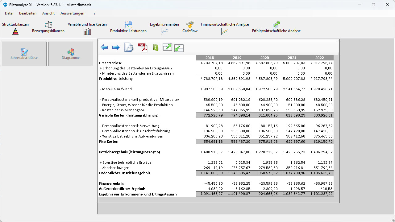 Bilanzanalyse Software: Leistungsanalyse